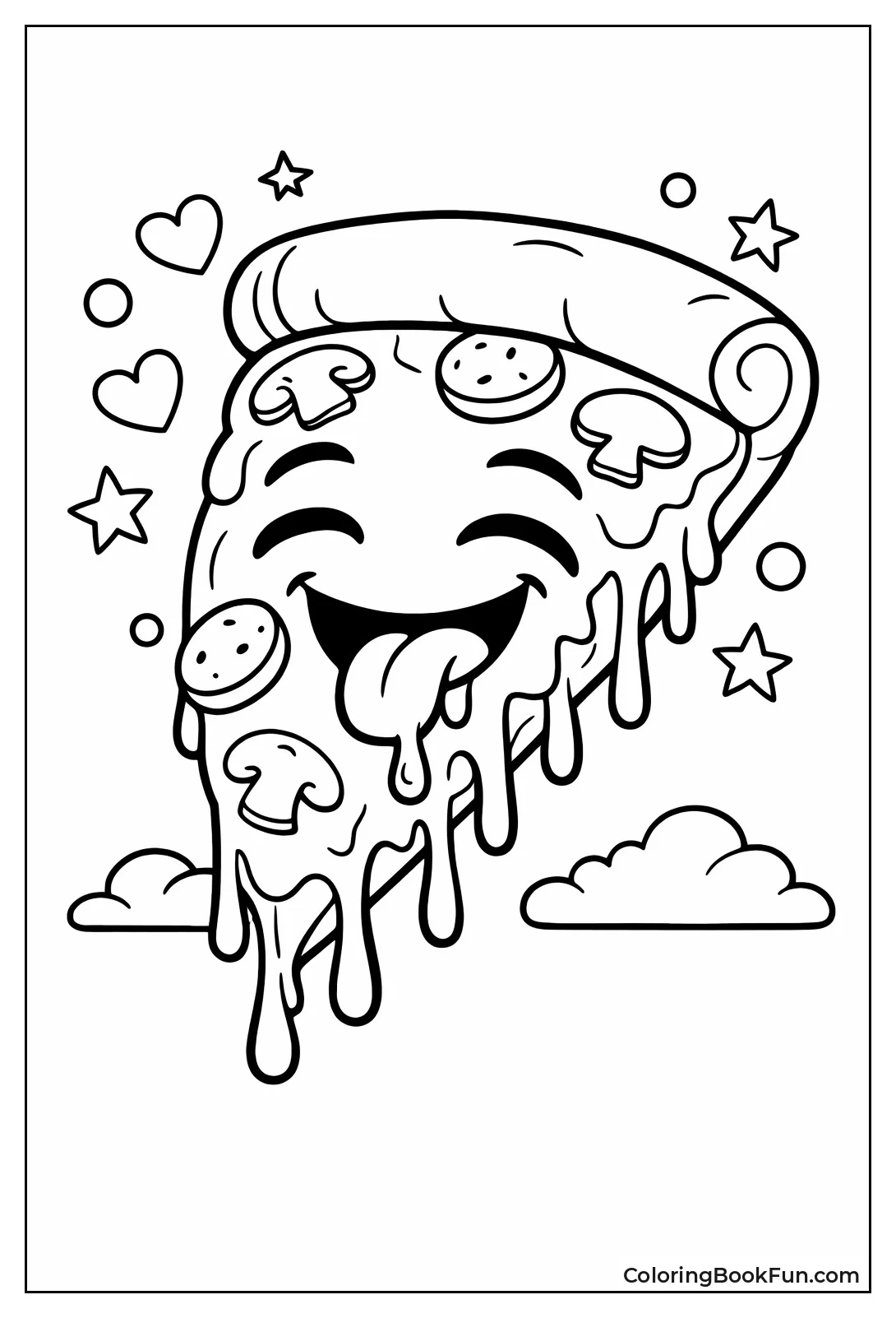 Drooling Pizza Slice Yum