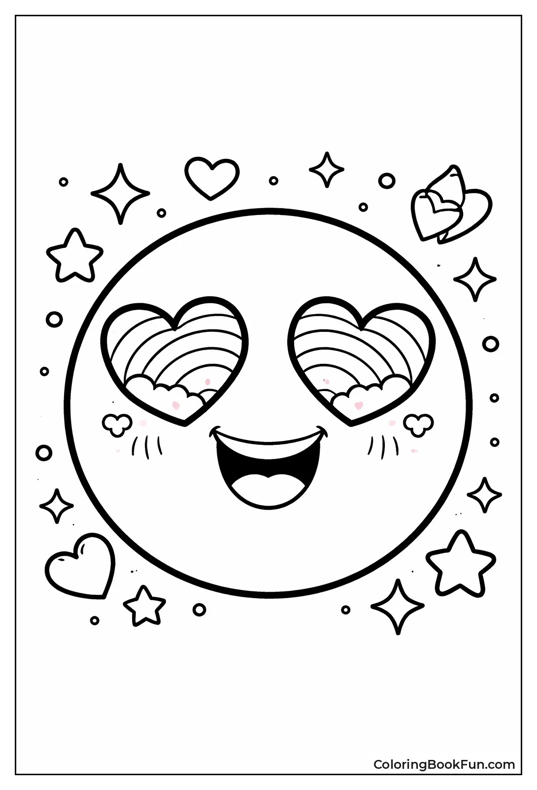 Rainbow Heart Eyes Smiley