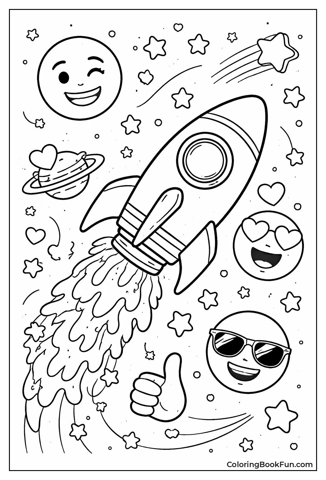 Rocket Blasting off Stars