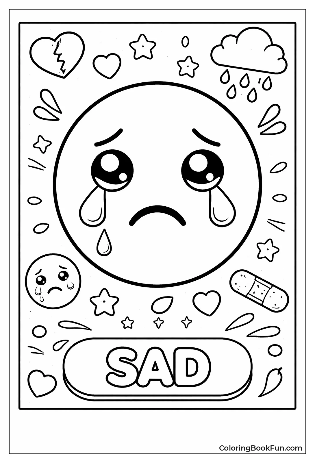 Sad Face Shedding Tears