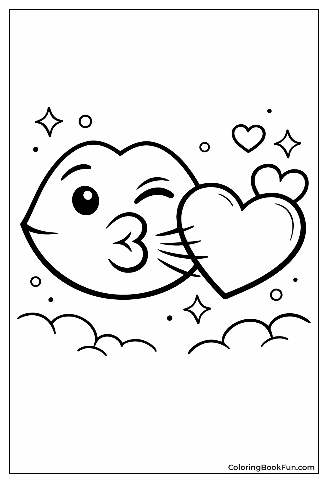 Blowing Kiss with Heart