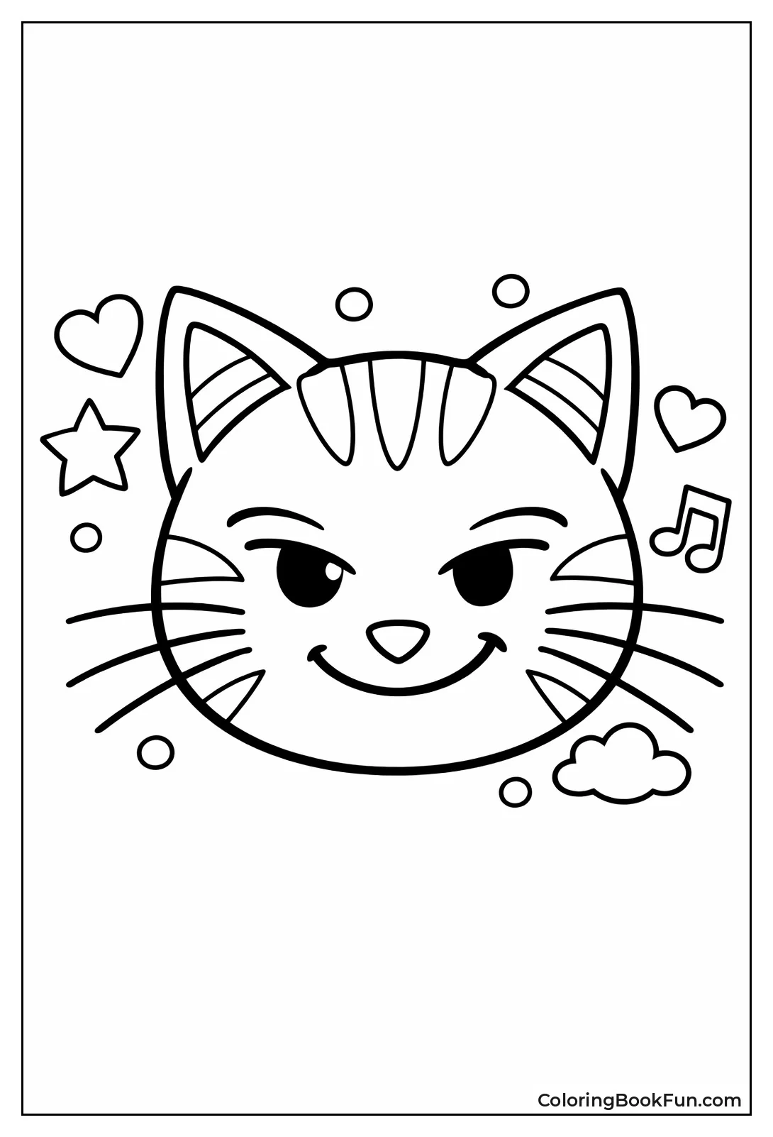 Cat Face with Whiskers