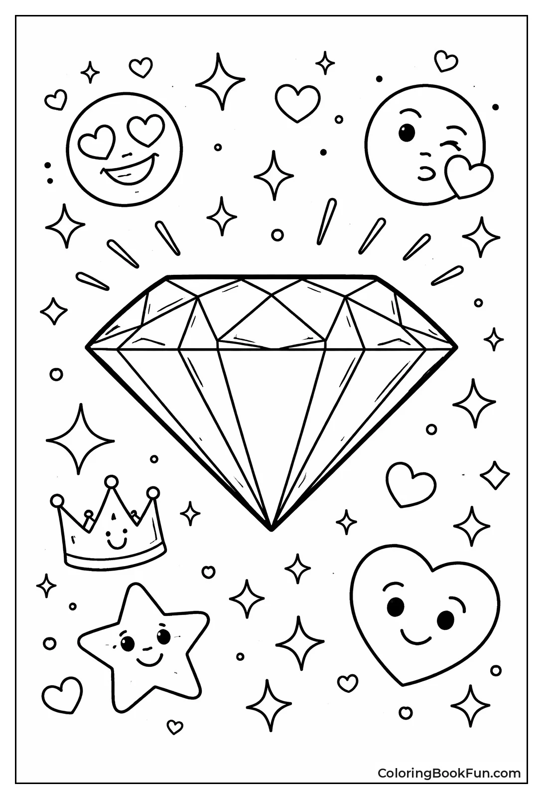 Faceted Blue Diamond