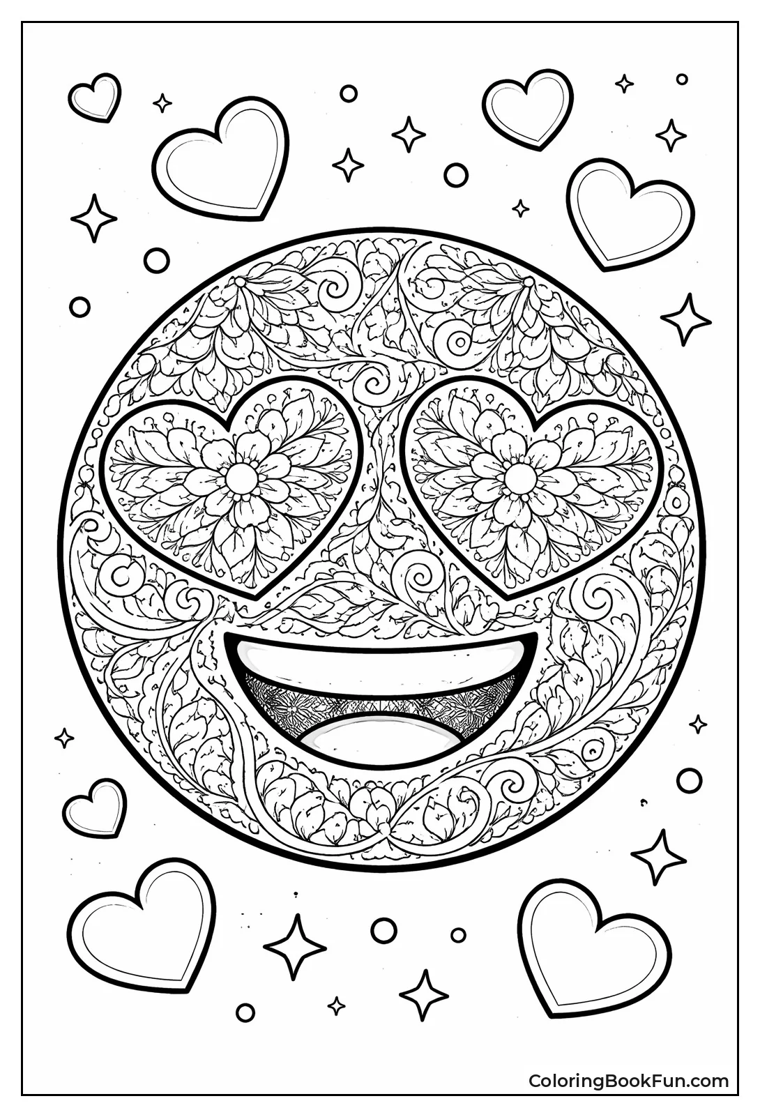 Heart Eyes Mandala Patterns