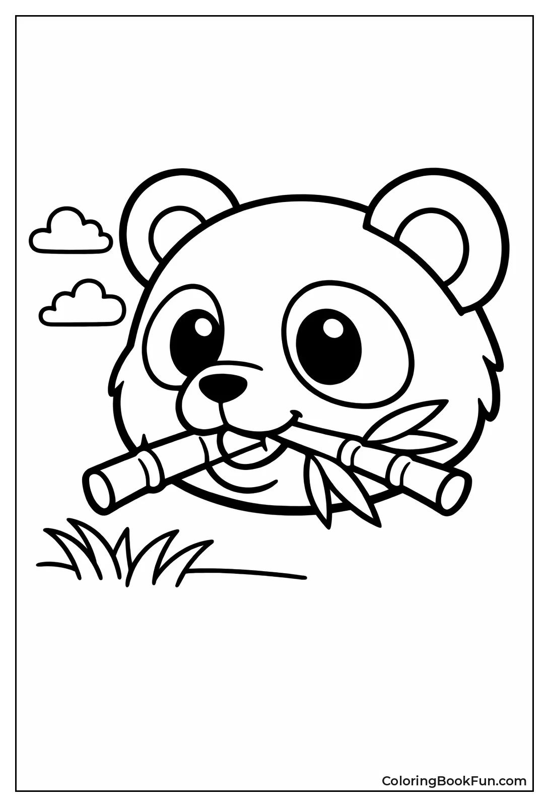 Panda Bear with Bamboo