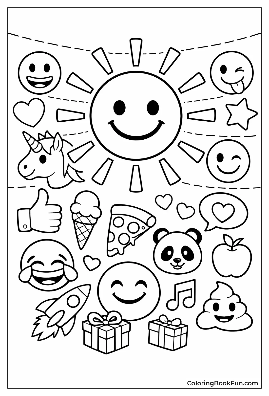 Smiling Sunshine with Rays