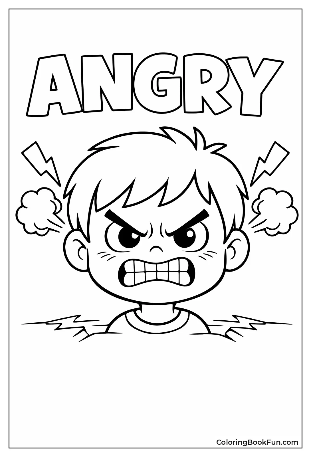 Angry Frowning Face