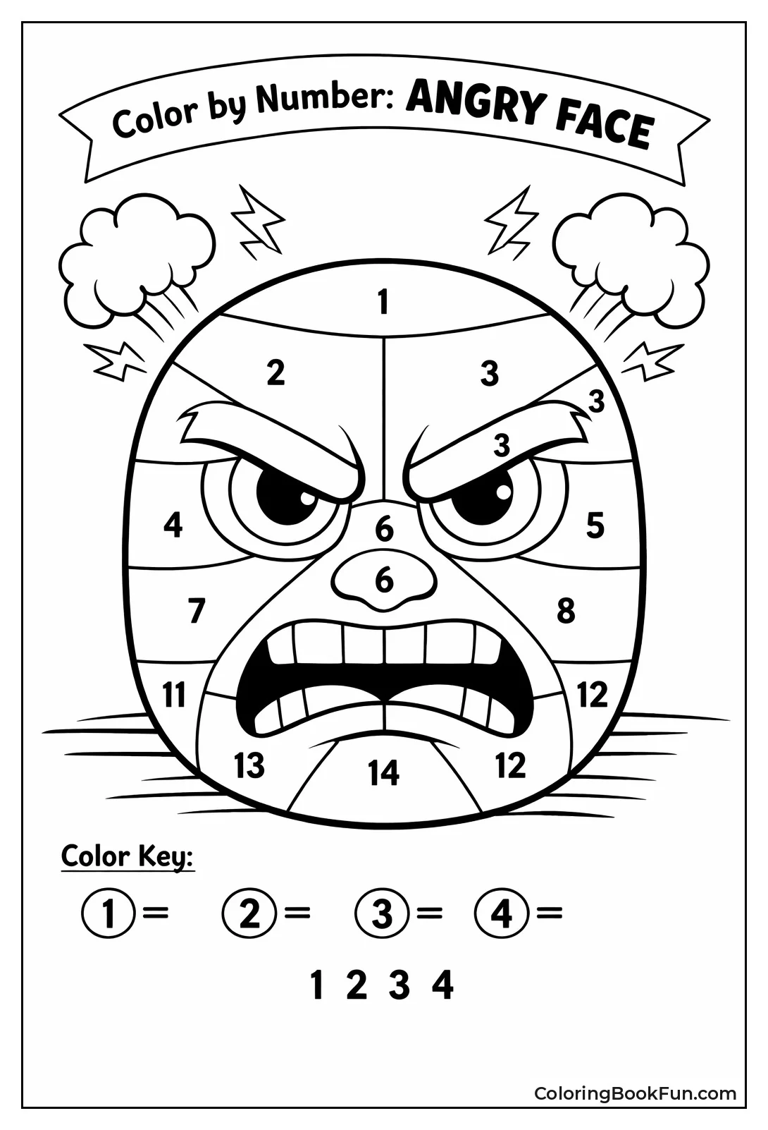 Color by Number Angry