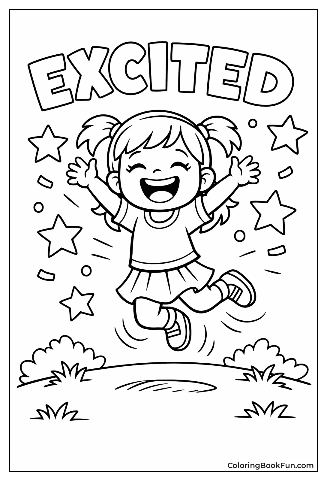 Excited Jumping Girl