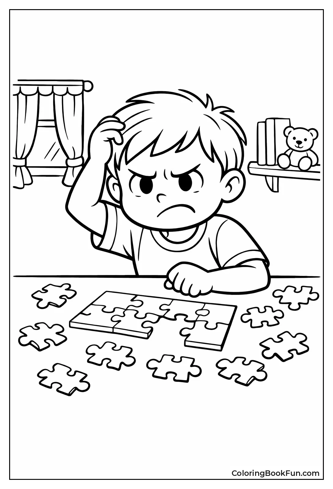 Frustrated Puzzle Kid