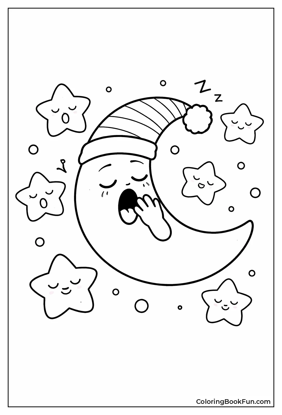 Sleepy Moon and Stars