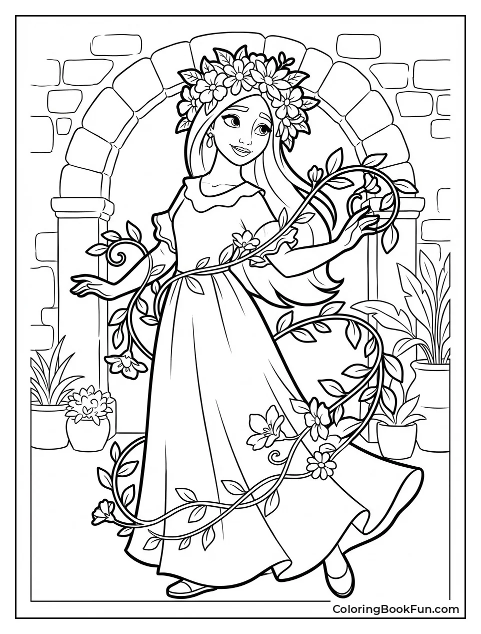 Isabela Wears Flower Crown