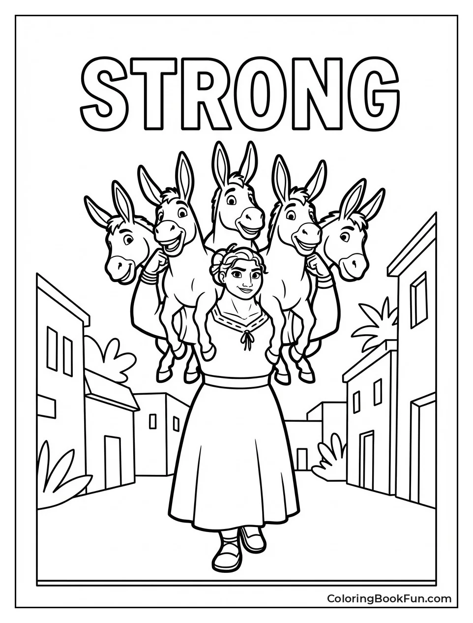 Luisa Carries Cute Donkeys