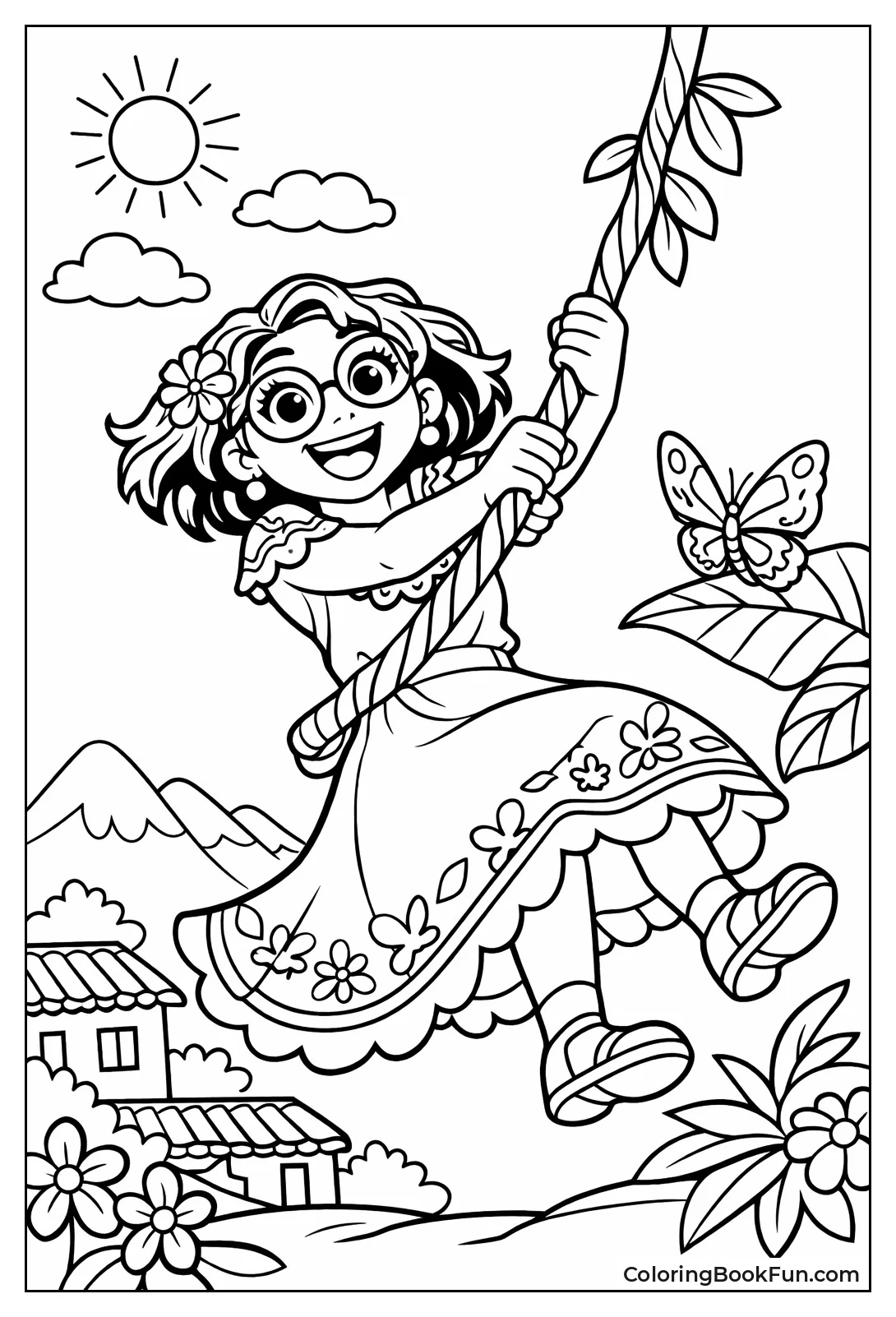 Mirabel Swings with Butterfly