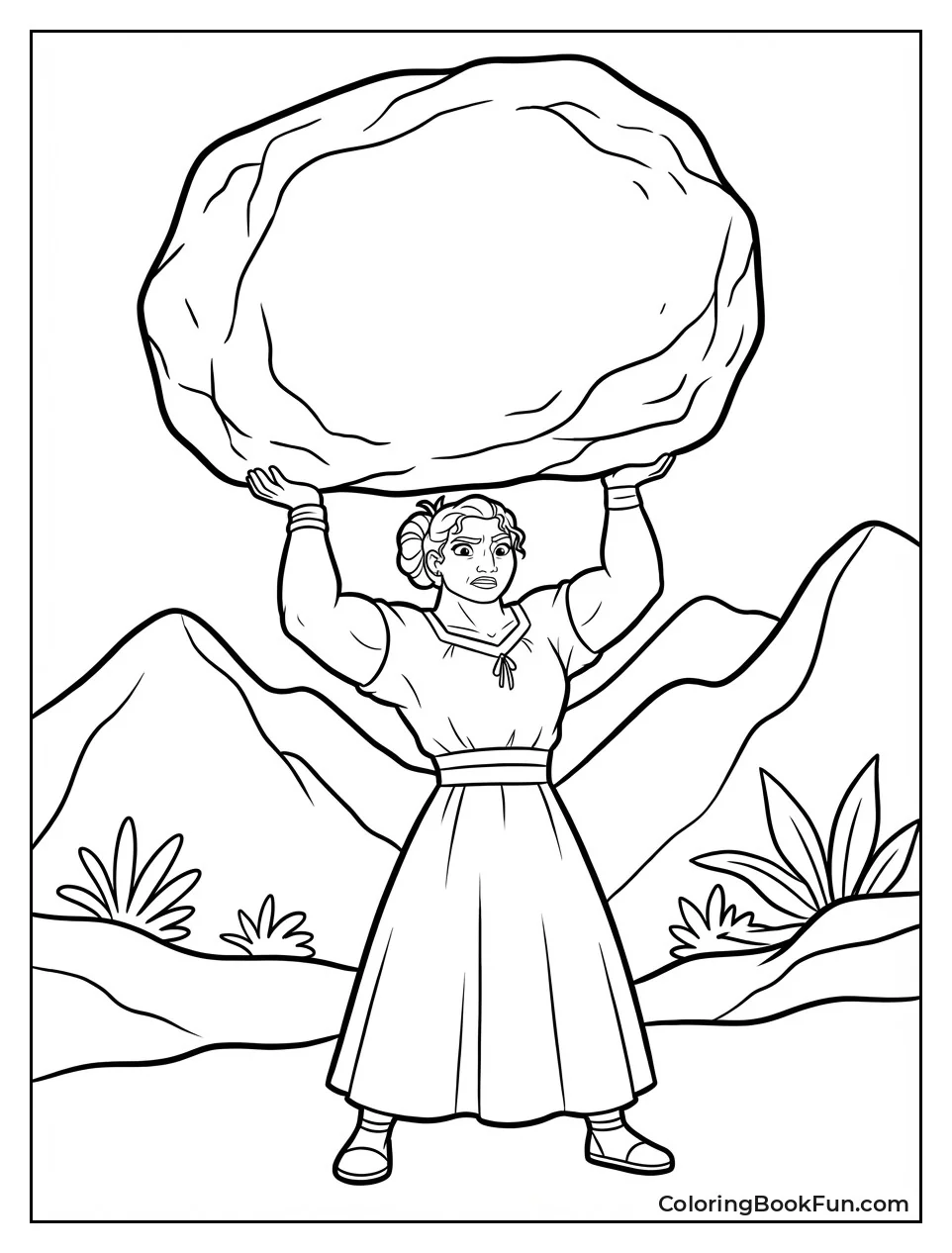 Luisa Lifts Giant Boulder