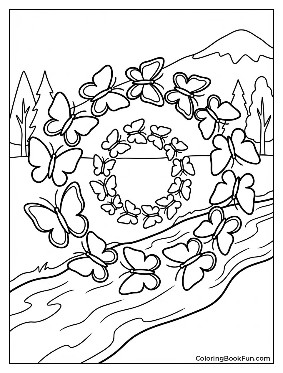 Golden Butterflies from River