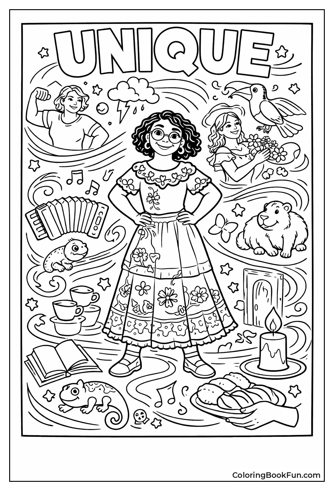 Mirabel Surrounded by Gifts