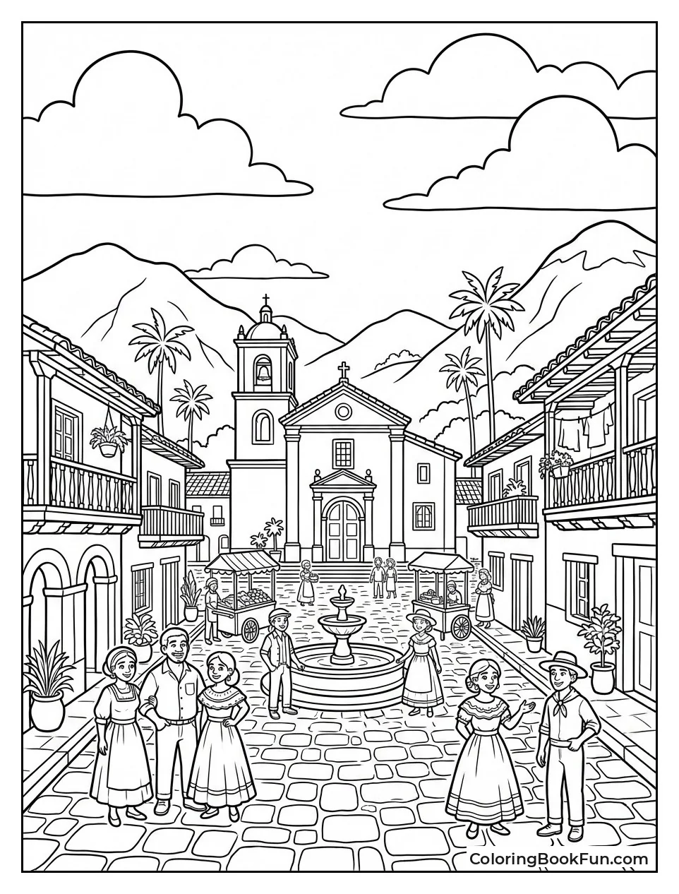 Vibrant Encanto Town Square