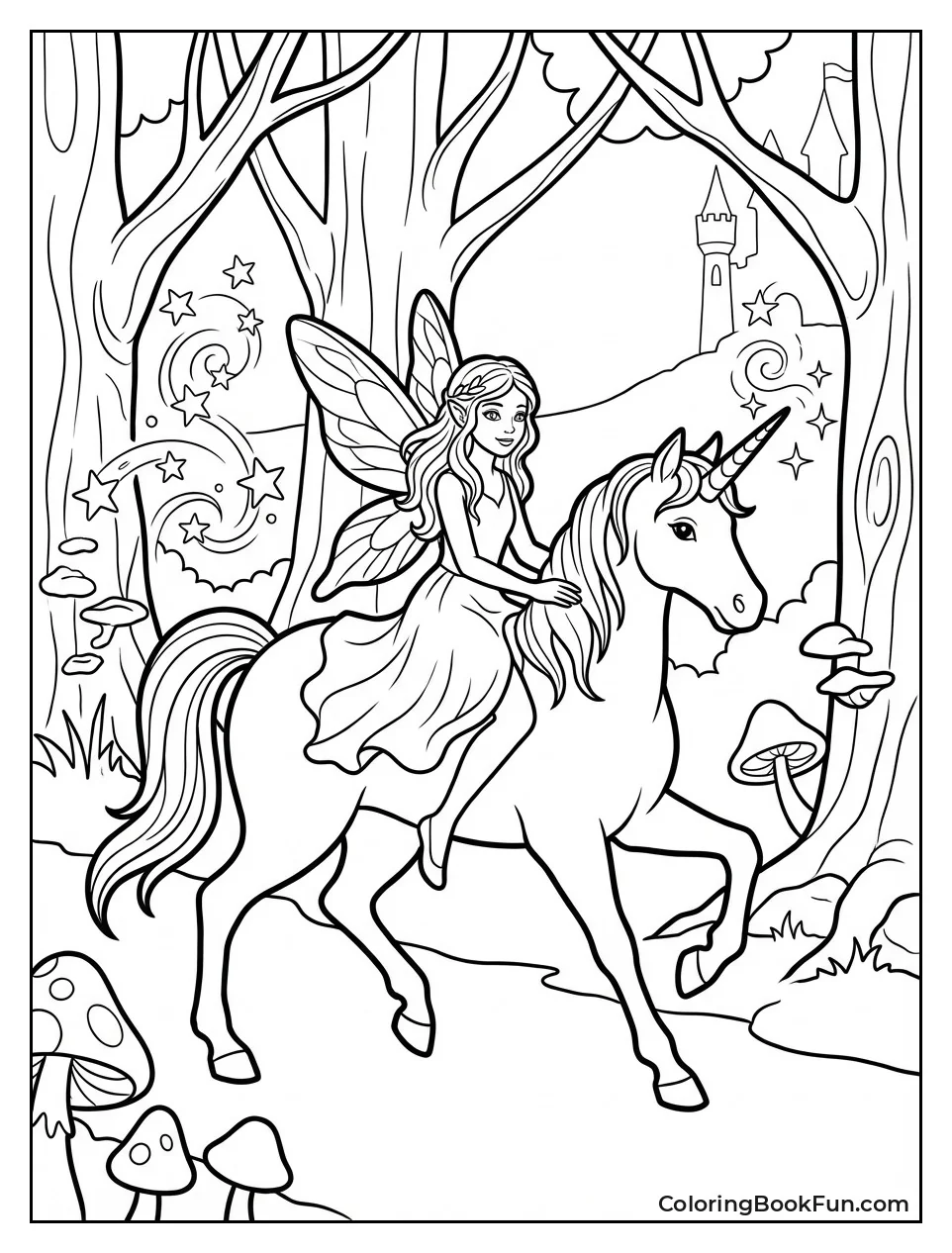 Fairy Riding Unicorn