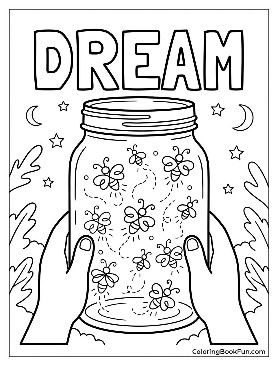 Jar of Glowing Fireflies