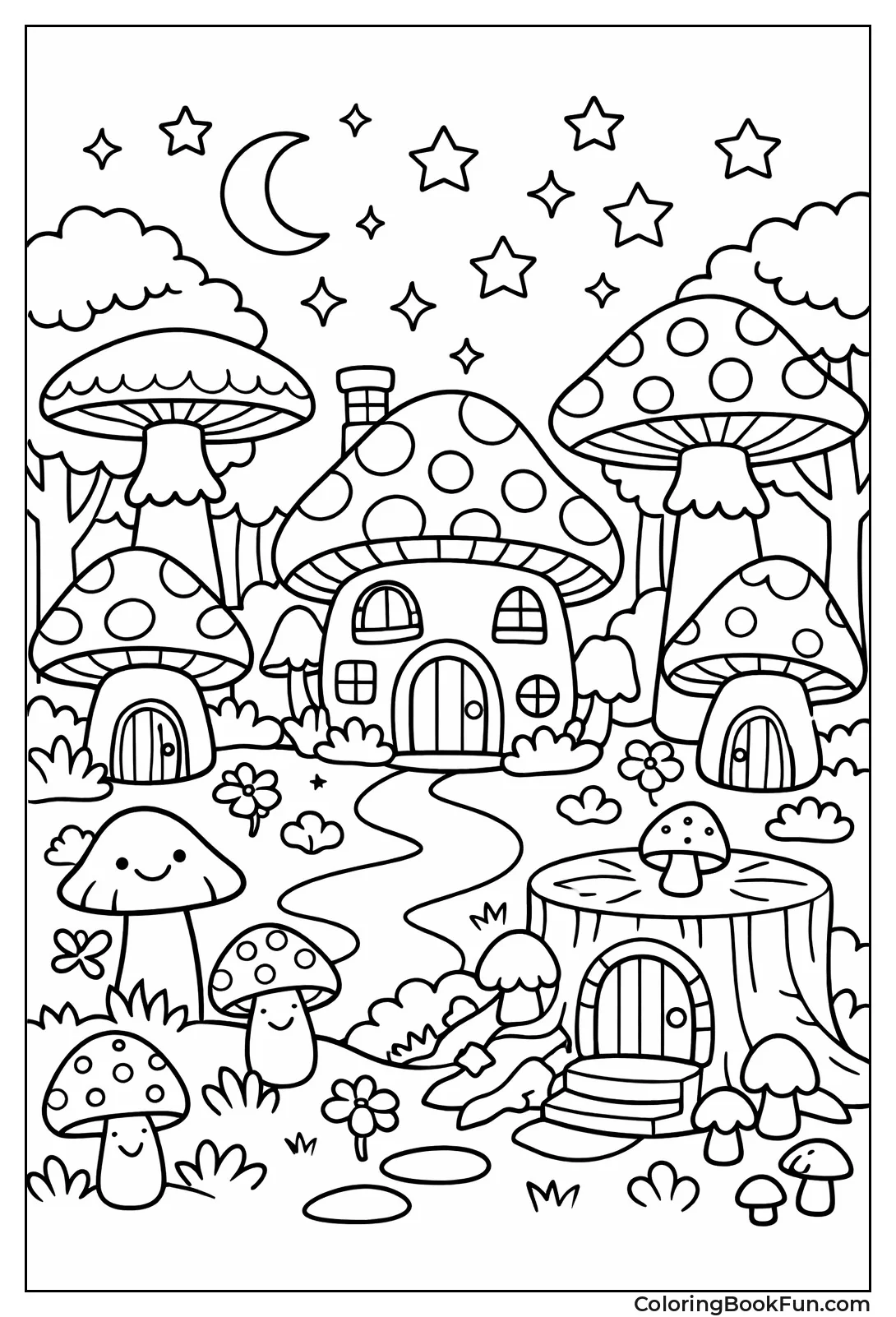 Mushrooms in Enchanted Forest