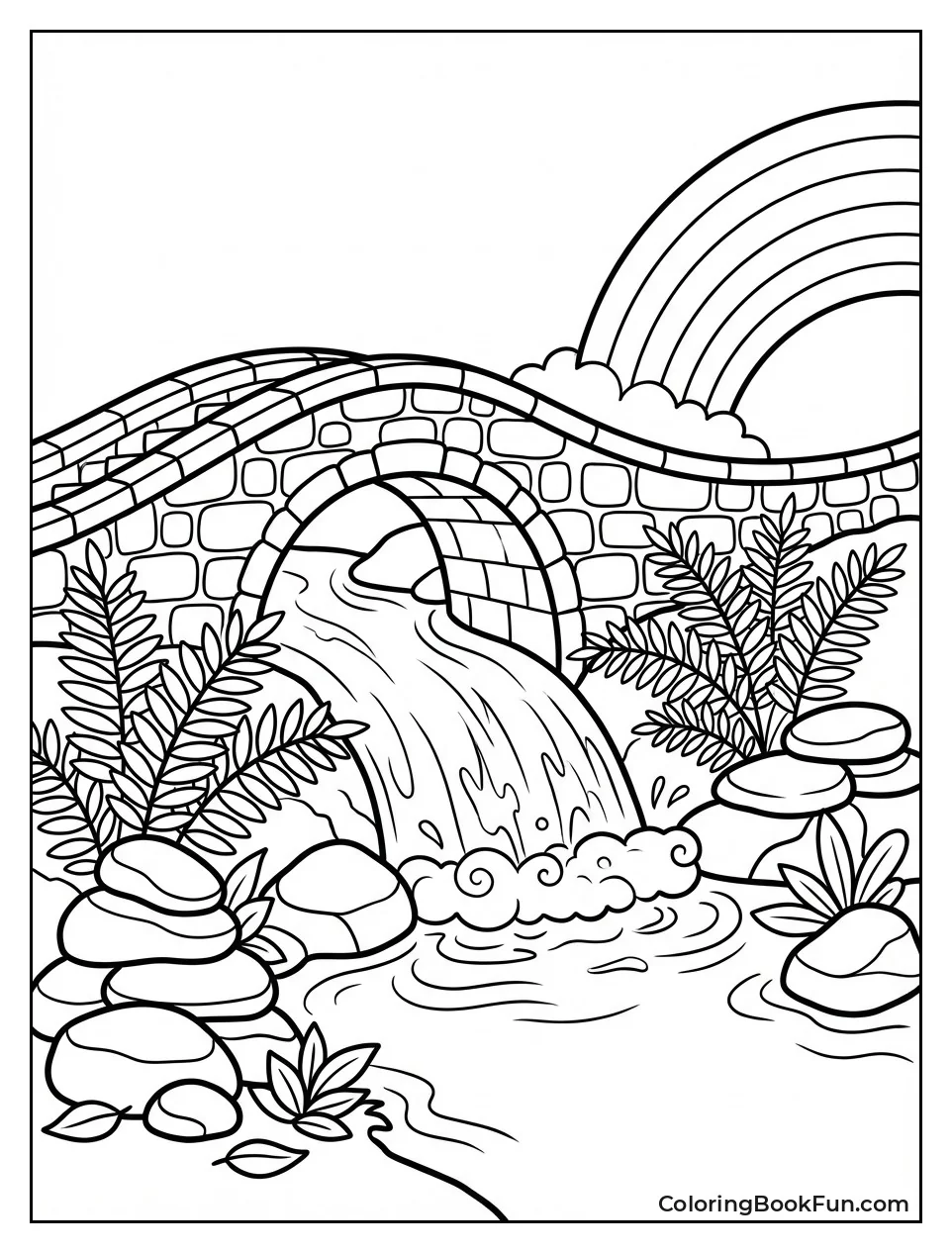 Bridge over Rainbow Waterfall