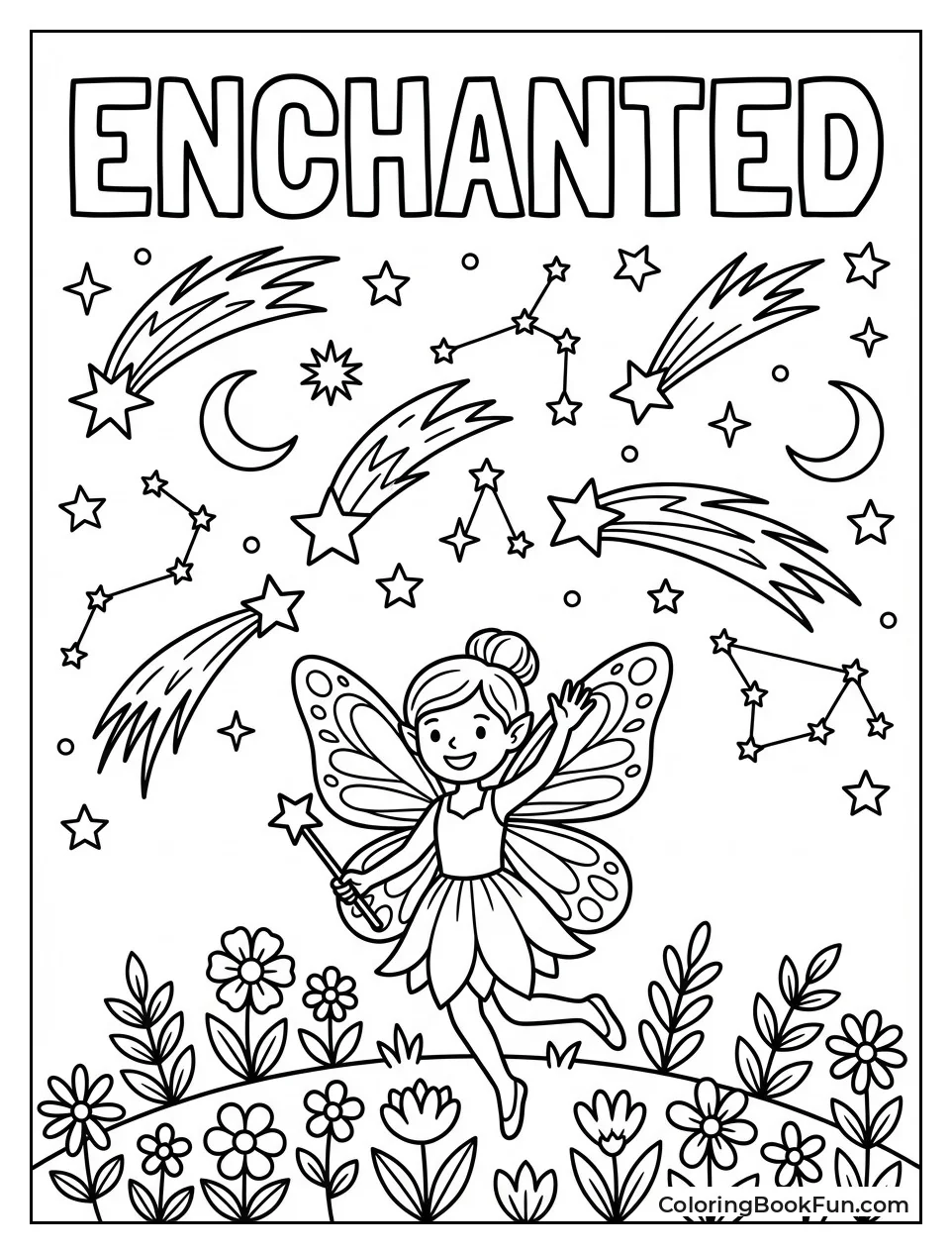 Fairy under Shooting Stars