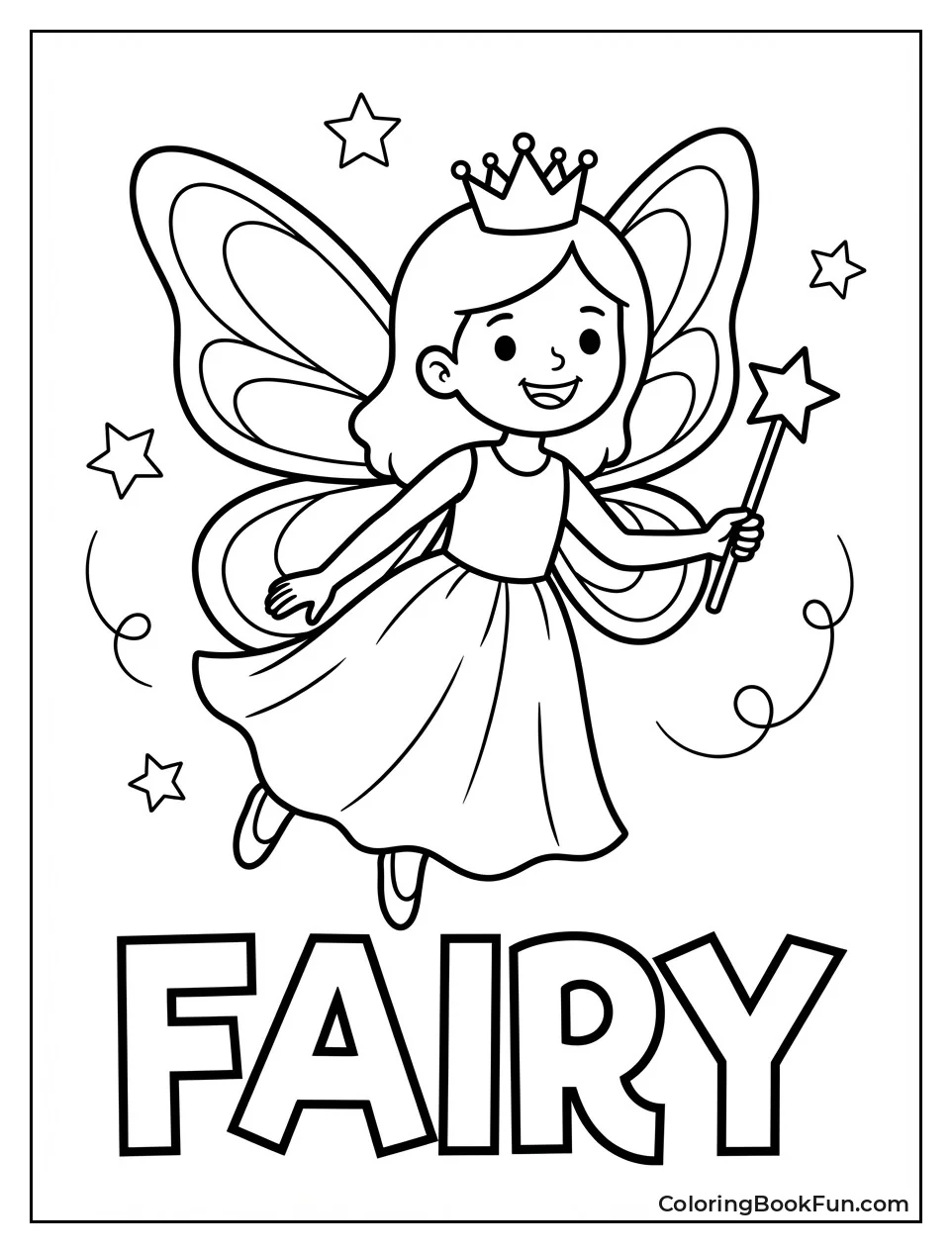 Smiling Fairy with Wand