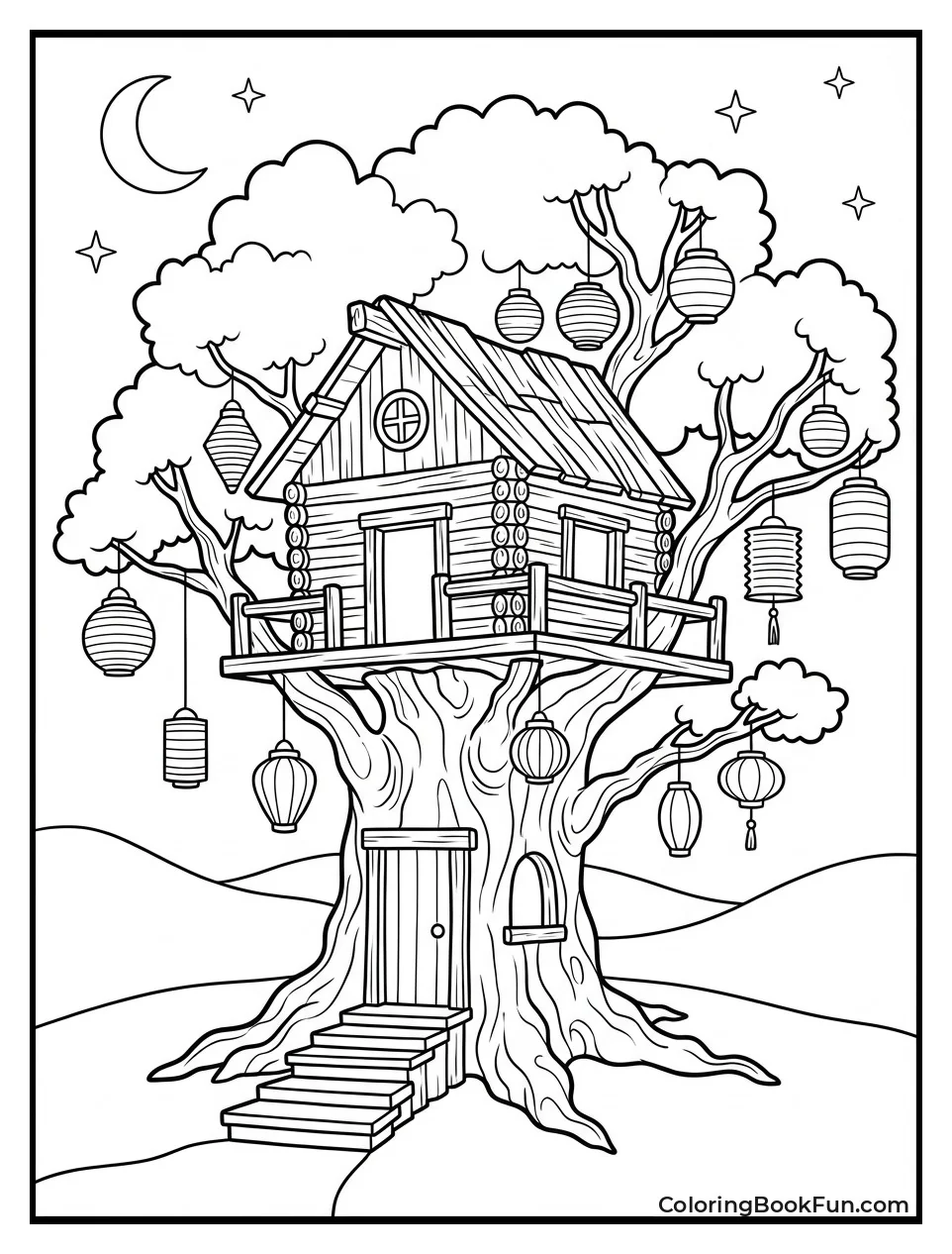 Treehouse with Lanterns