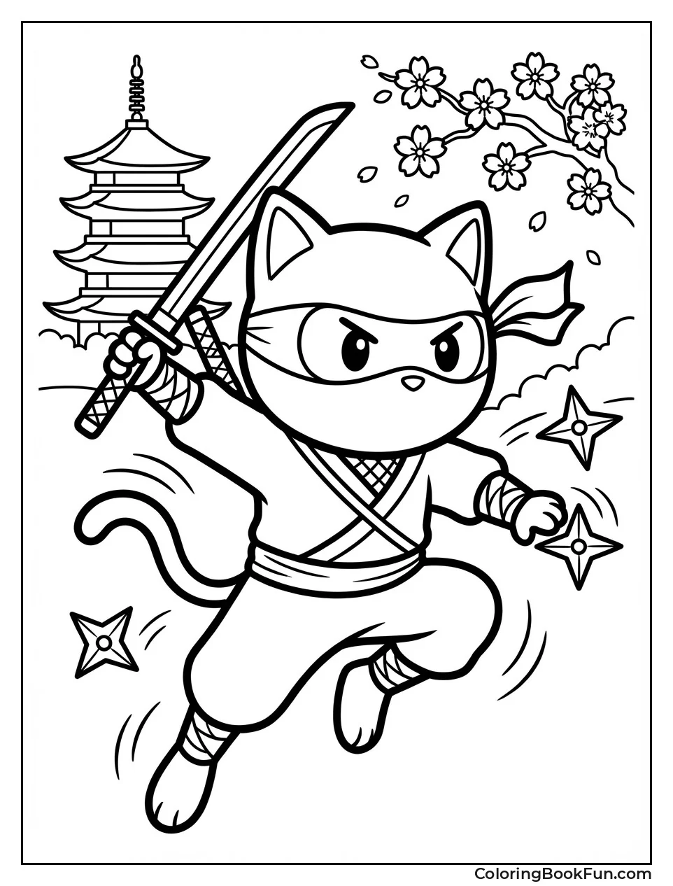 Epic Ninja Cat Posing