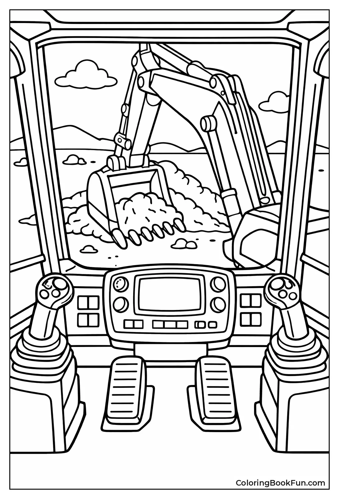 Cab View Looking at Bucket