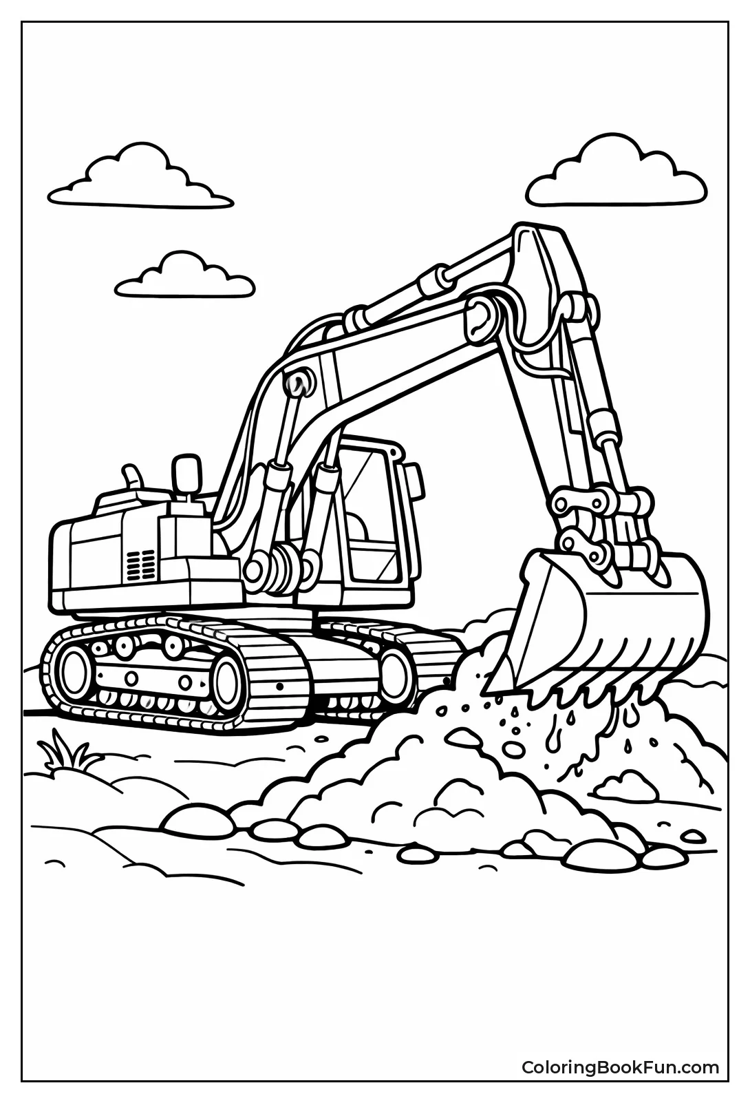 Crawler Track Hoe in Action