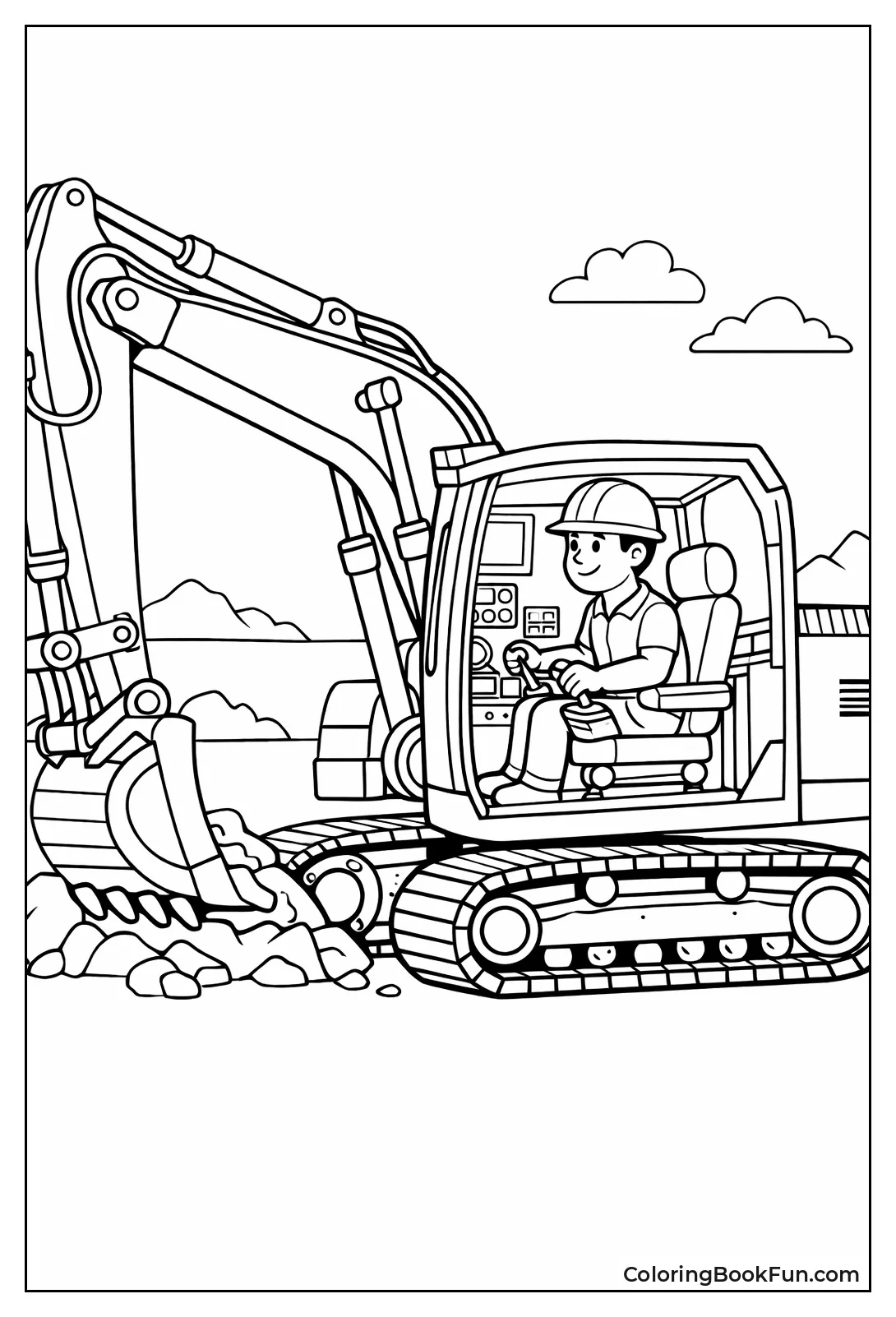 Cutaway Cab Showing Driver Controls