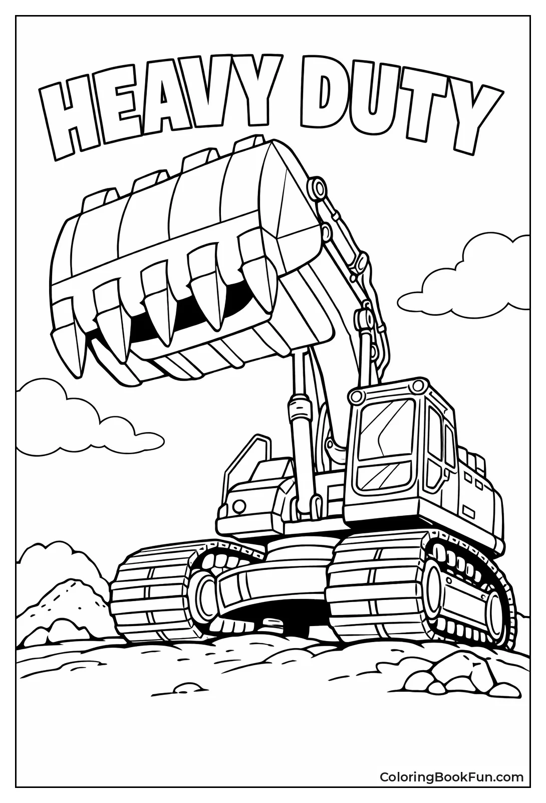 Low Angle Looking Up at Excavator