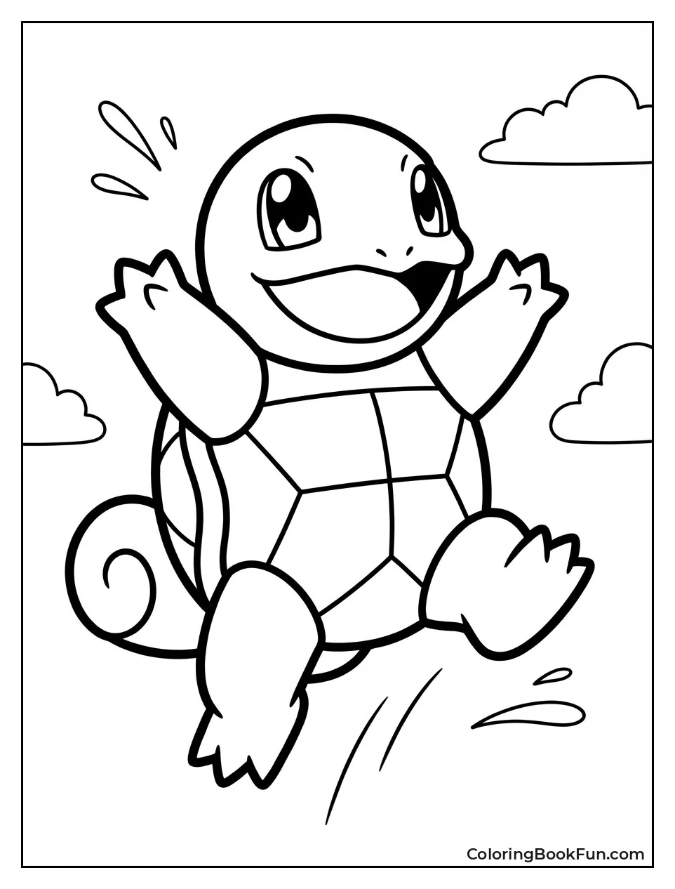 Jumping Squirtle Leaping High