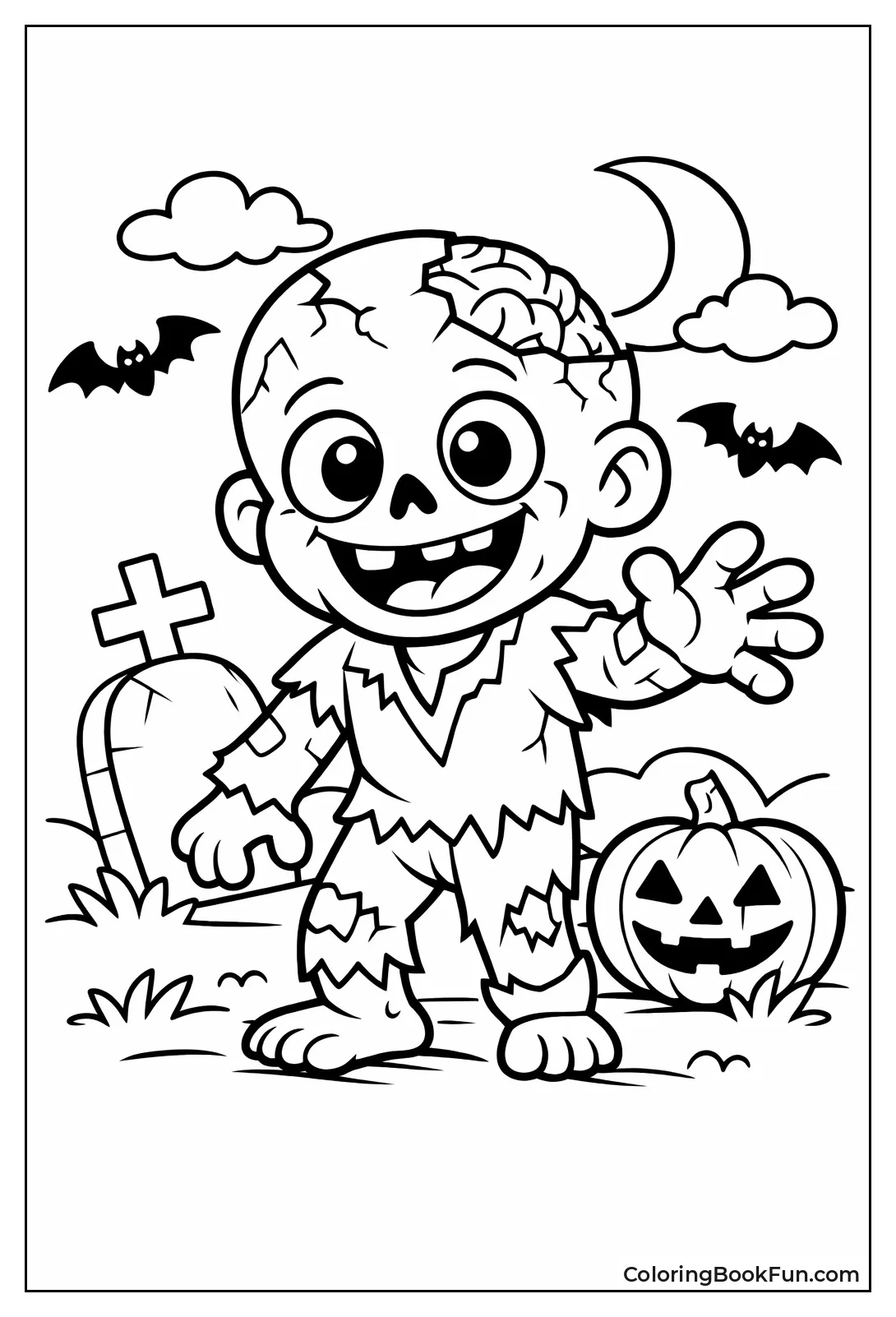 Excited Zombie Showing Skull