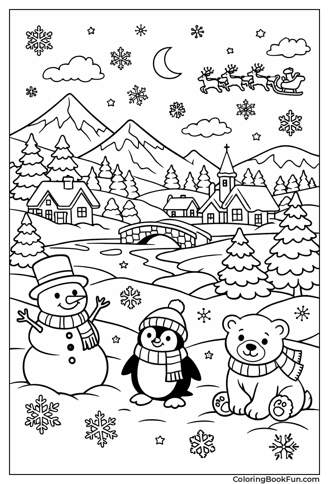 Snowy Mountain Forests