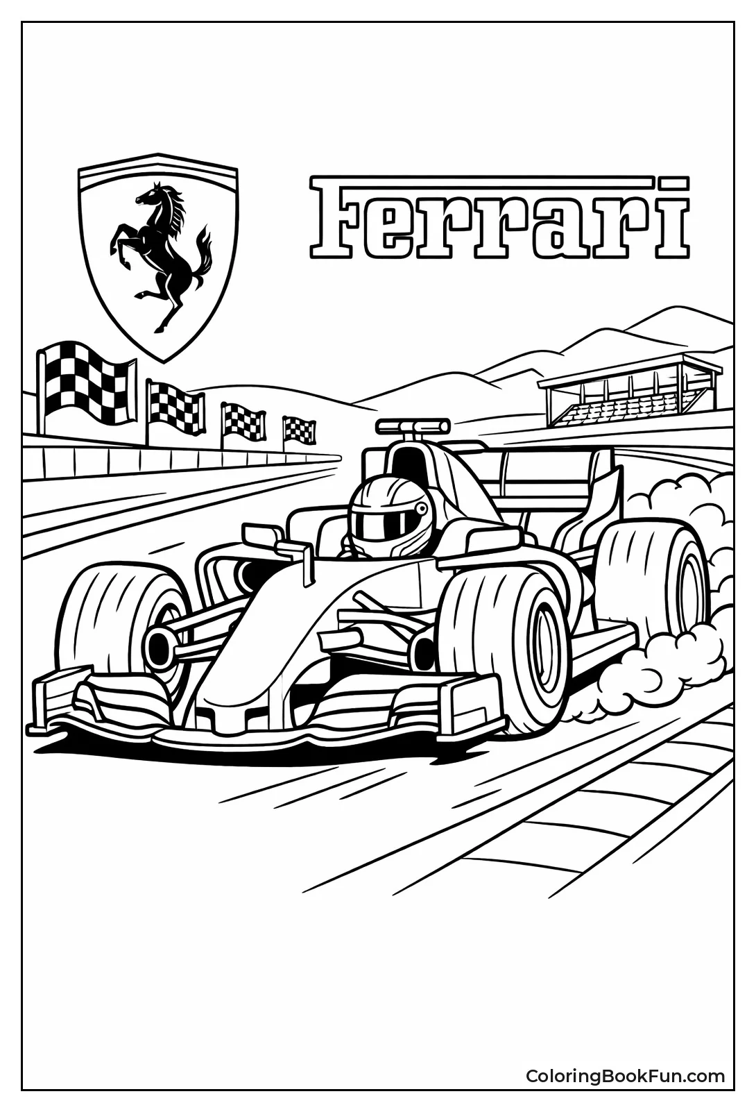 F1 Ferrari with Driver