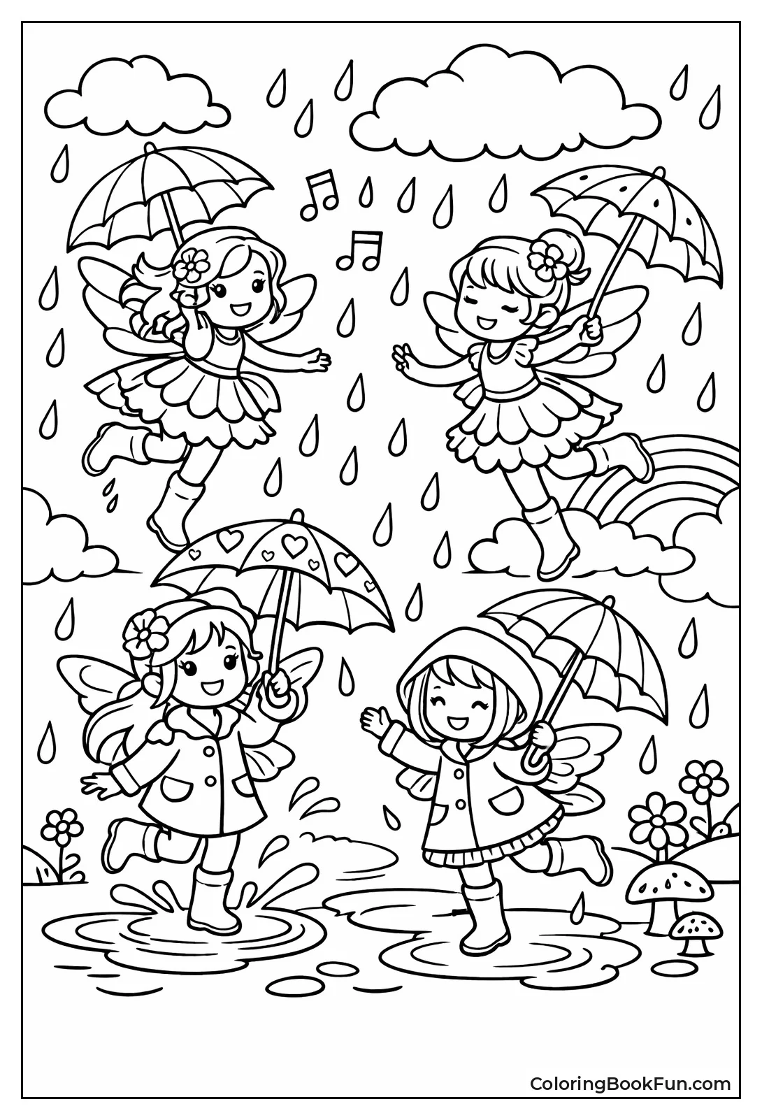 Fairies Dance in Shower