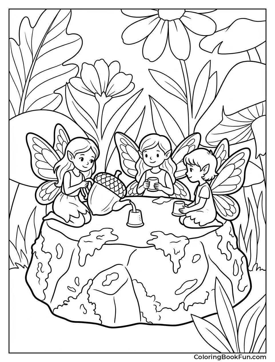 Fairies at Acorn Tea Party