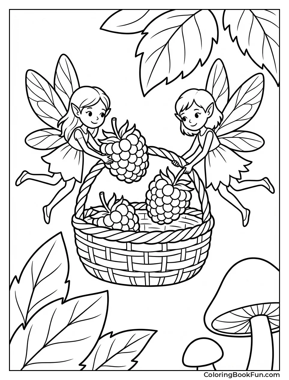 Fairies Picking Big Berries