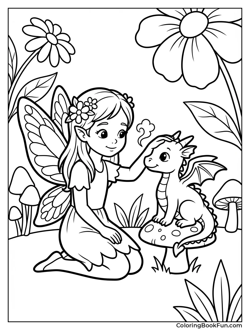 Fairy Petting Baby Dragon
