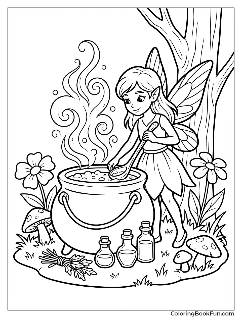 Fairy Stirring Potion Cauldron