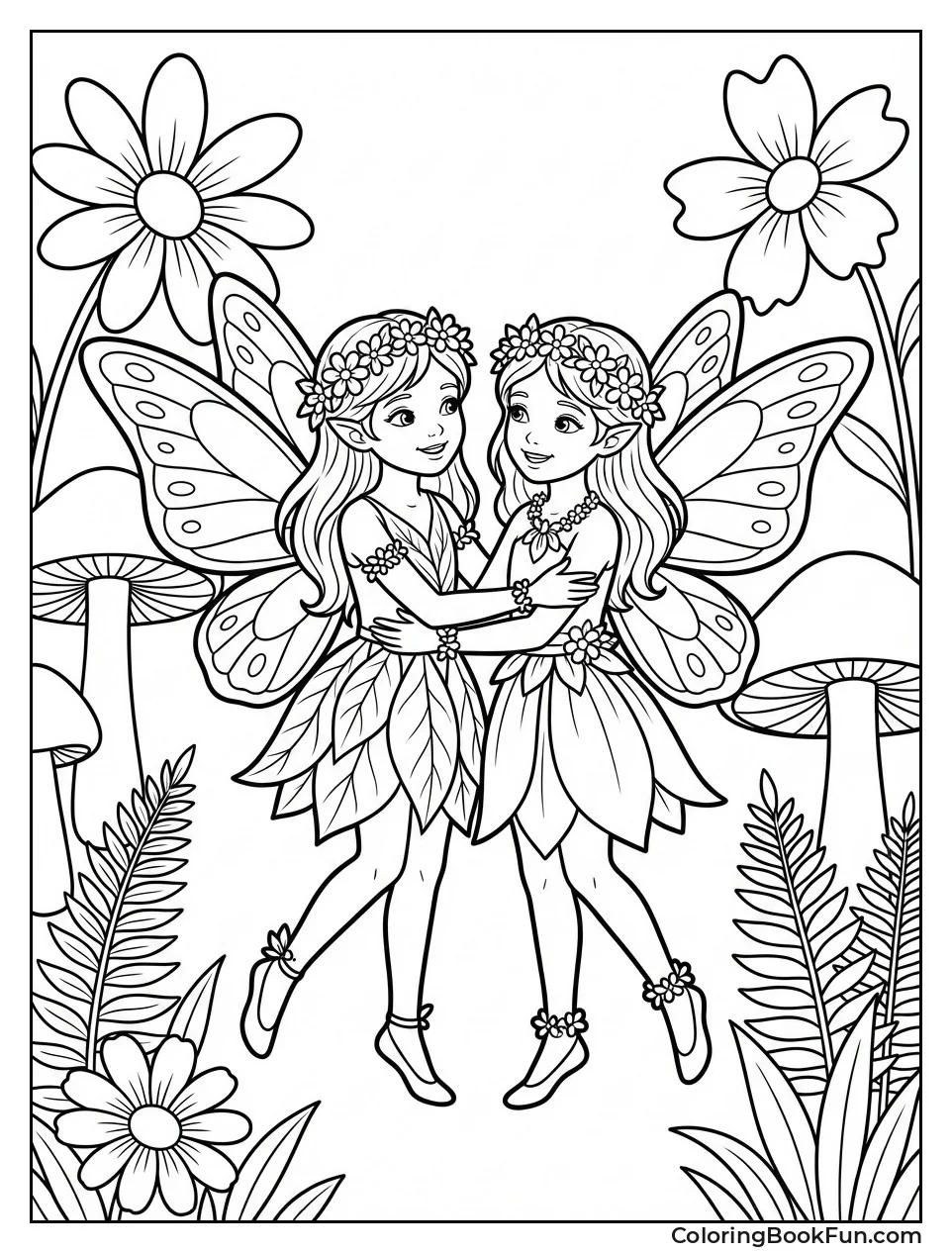 Fairy Sisters Hugging