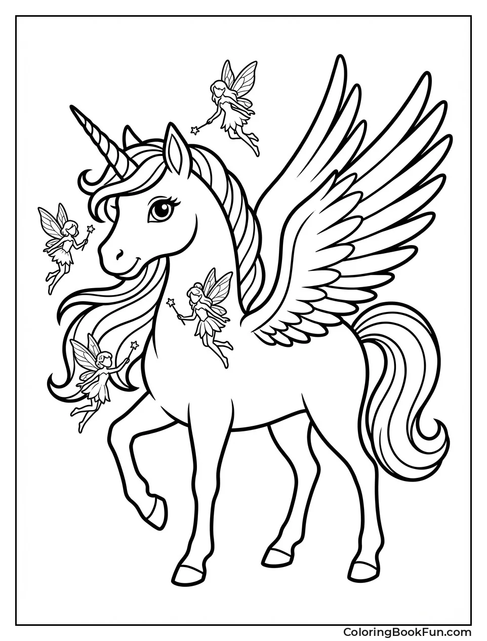 Unicorn with Fairy Friends