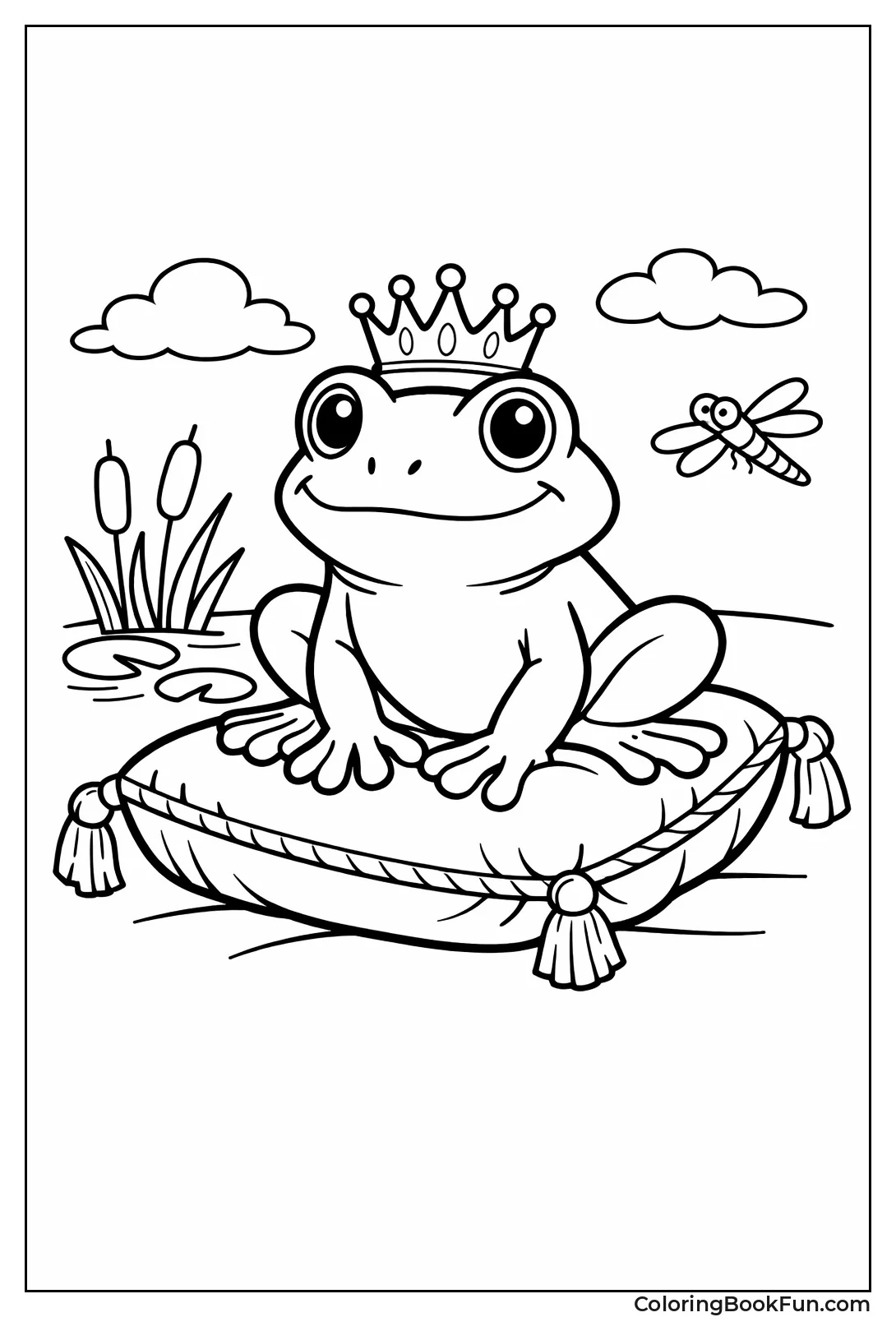 Frog Prince Wears Golden Crown
