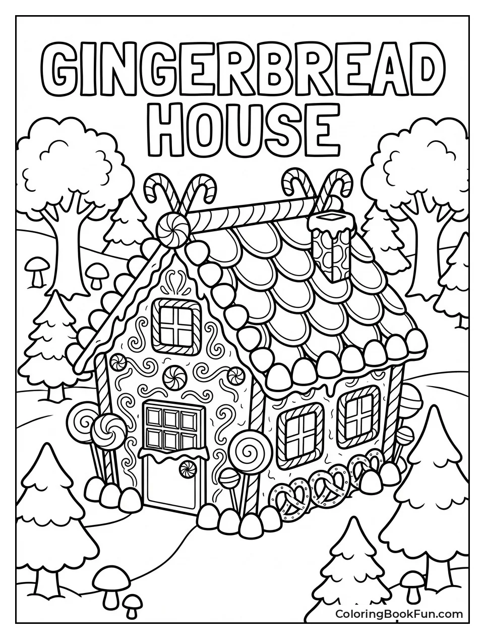 Gingerbread House Full of Candy