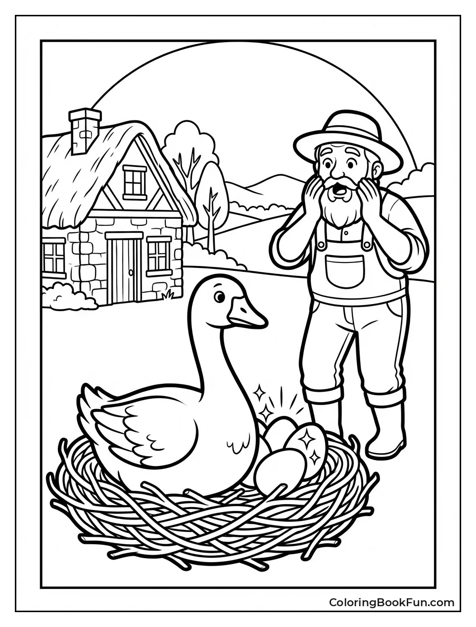 Goose Laying Golden Eggs