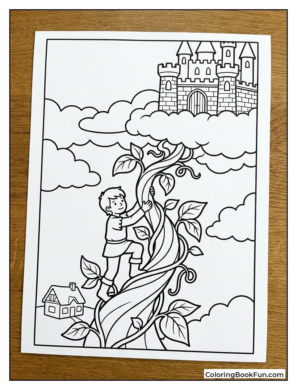 Jack Climbing Tall Beanstalk