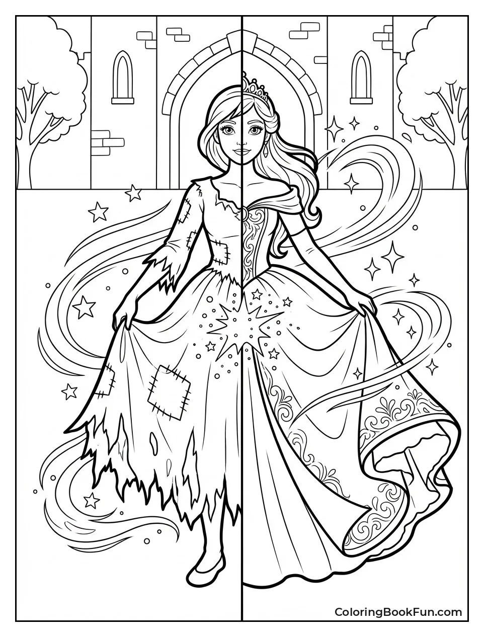 Dress Turning into Ballgown